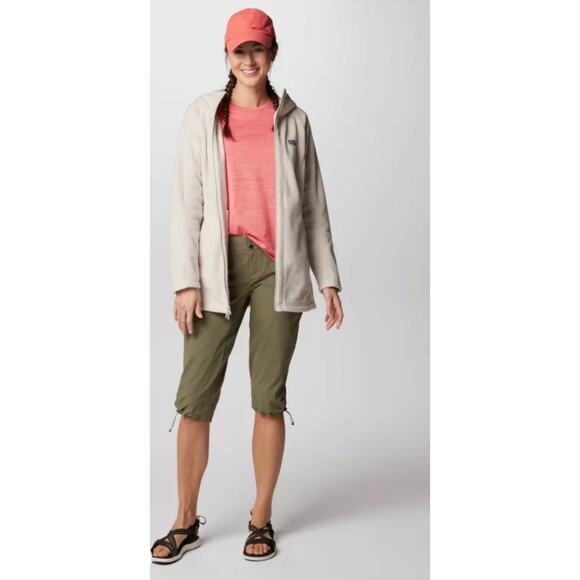 Columbia Saturday Trail Capri Pantalon Femme Randonnée - Imperméable Omni-Shield Brun Clair